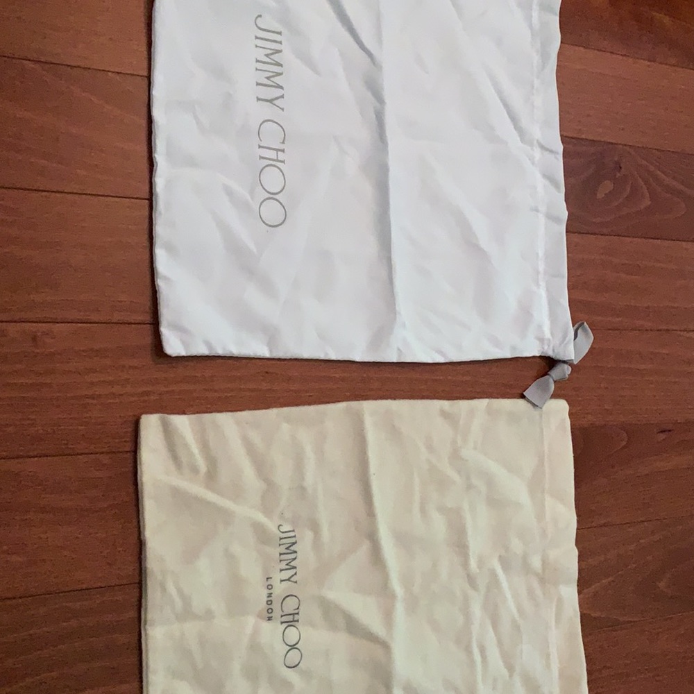 3 Jimmy Choo dust bags 1 white 2 beige